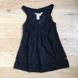 Max Studio Black Lace‎ Tank